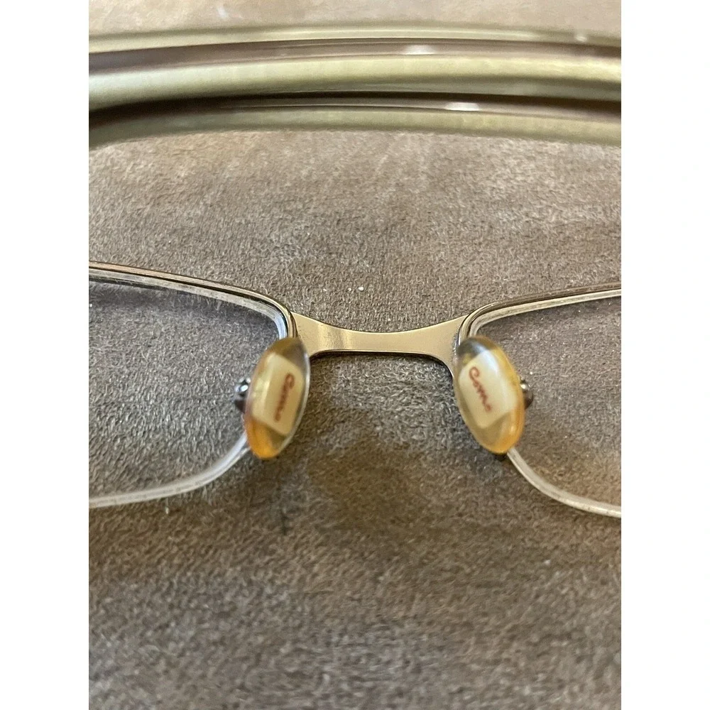 RARE COMO C-282 EYEGLASSES GOLD FRAMES 22KGP ITALY 53[]19 135 Half Rim Frames